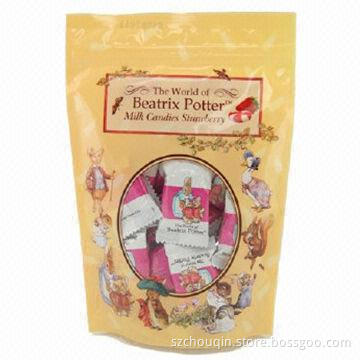 Candy Pouch with Zip-lock, Resealable and Reclosable Zipper Pouch for Chocolate, Cookie